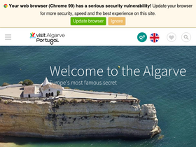 'visitalgarve.pt' screenshot