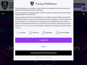 'aes.org' screenshot