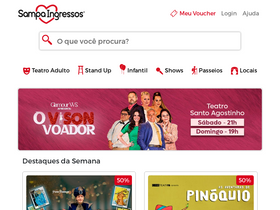 'sampaingressos.com.br' screenshot