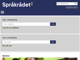 'sprakradet.no' screenshot