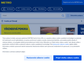 'metro.sk' screenshot