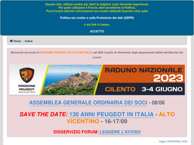 'forumpassionepeugeot.it' screenshot