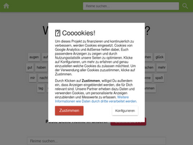 'was-reimt-sich-auf.de' screenshot