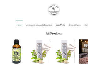 farmraisedcandles.com homepage screenshot