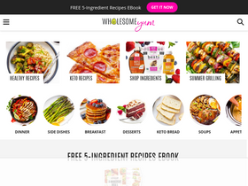 'wholesomeyum.com' screenshot