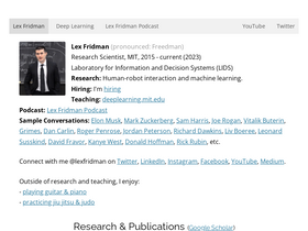 'lexfridman.com' screenshot