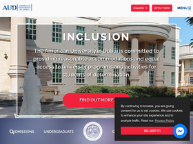 'aud.edu' screenshot