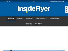 'insideflyer.no' screenshot
