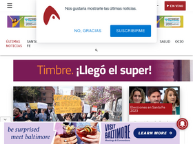 'airedesantafe.com.ar' screenshot