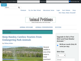 'animalpetitions.org' screenshot