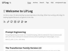 'lilianweng.github.io' screenshot