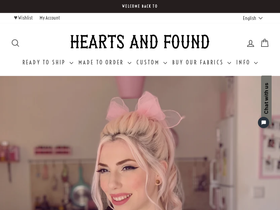 heartsandfound.com homepage screenshot