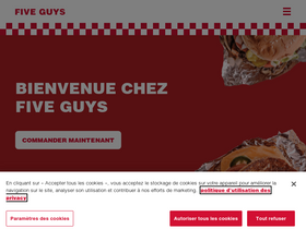'fiveguys.fr' screenshot