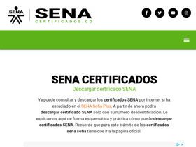 'senacertificados.co' screenshot
