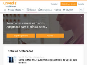 'univadis.es' screenshot