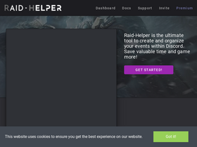 'raid-helper.dev' screenshot