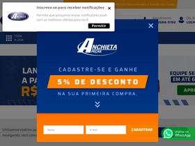 'anchietapecas.com.br' screenshot