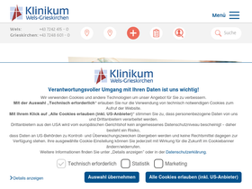 'klinikum-wegr.at' screenshot