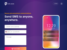'smsanon.com' screenshot