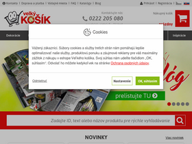 'velkykosik.sk' screenshot