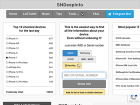 'sndeep.info' screenshot