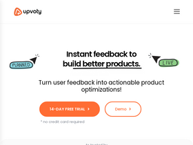 'upvoty.com' screenshot