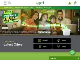 'ptcl.com.pk' screenshot