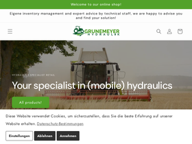 Grunemeyer Hydraulik homepage screenshot