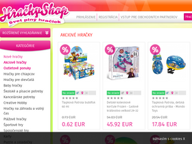 'hrackyshop.sk' screenshot