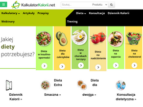 'kalkulatorkalorii.net' screenshot