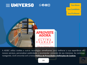 'universo.edu.br' screenshot