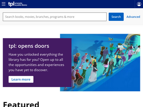 'torontopubliclibrary.ca' screenshot