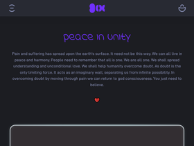 peaceinunity.com homepage screenshot