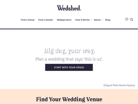 'wedshed.com.au' screenshot