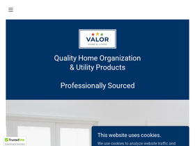 valorhomeandliving.com homepage screenshot
