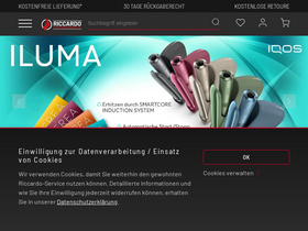 'riccardo-zigarette.de' screenshot