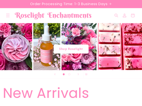 roselightenchantments.com homepage screenshot