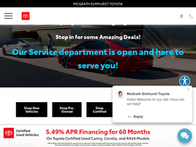 'elmhursttoyota.com' screenshot