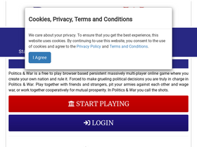 'politicsandwar.com' screenshot