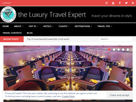'theluxurytravelexpert.com' screenshot