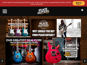 'peachguitars.com' screenshot
