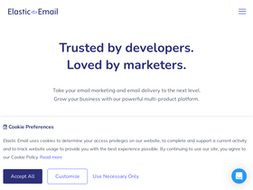 'elasticemail.com' screenshot