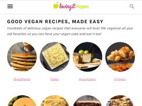 'lovingitvegan.com' screenshot
