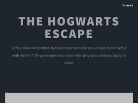 'thehogwartsescape.com' screenshot