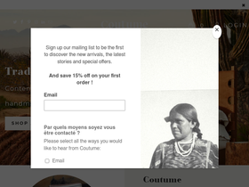 coutume.co homepage screenshot