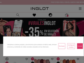 Inglot Cosméticos website screenshot