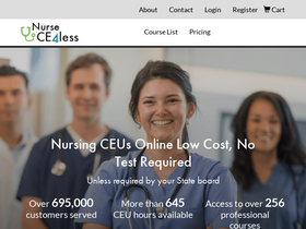 'nursece4less.com' screenshot