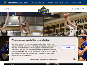 'lycomingathletics.com' screenshot