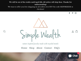 simplewealthart.com homepage screenshot