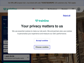'trainline.com' screenshot